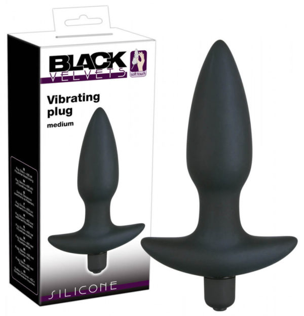 Black Velvet Plug Vibe - vibrační anální kolík - střední velikosti