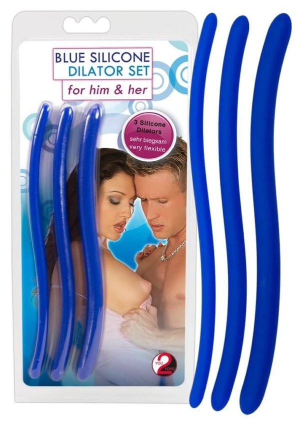 Dilatory - sada modrých silikonových Extender močové trubice (3 ks)