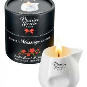 Plaisirs Secrets Red Wood - masážní svíčka (80ml)