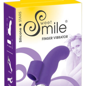SMILE Finger - vlnitý silikonový prstový vibrátor (fialový)