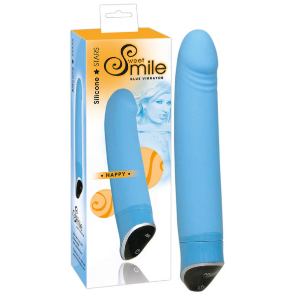 Sweet Smile Happy - vibrátor modrý (22 cm)
