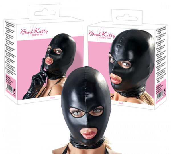 Bad Kitty - lesklá maska s otvorem na oči a ústa