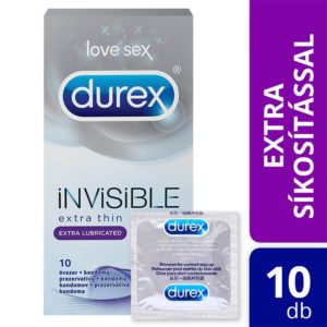 Durex Invisible Extra Thin - extra lubrikované kondomy (10ks)