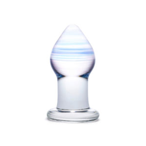 GLAS Amethyst Rain - skleněné anální dildo (transparentní fialová)