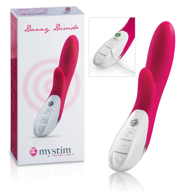 Mystim Danny divide - vibrátor se stimulátorem klitorisu (růžový)