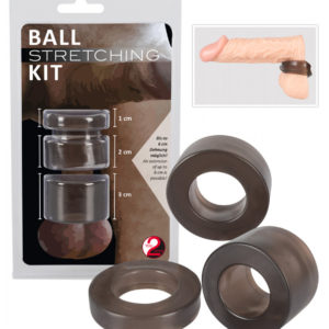 You2Toys Ball Stretching Kit - třídílná sada kroužků na penis - kouřová barva