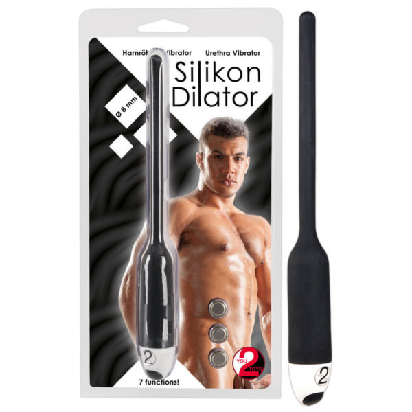 You2Toys Silikon dilator - silikonový vibrátor močové trubice (černý)