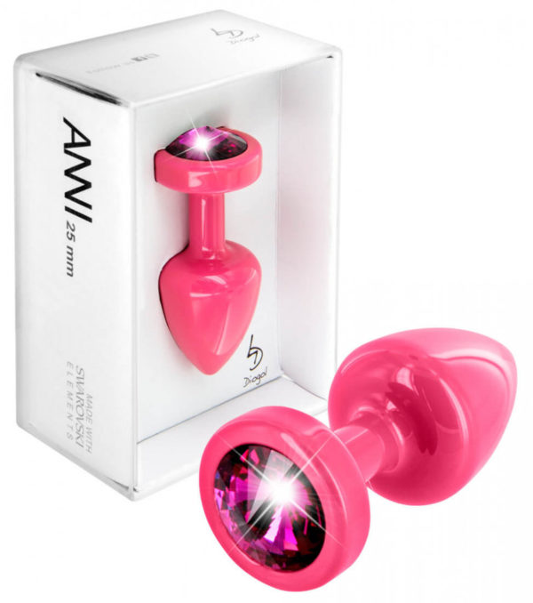 DIOGOL Anni - pink stone anal plug - pink (2