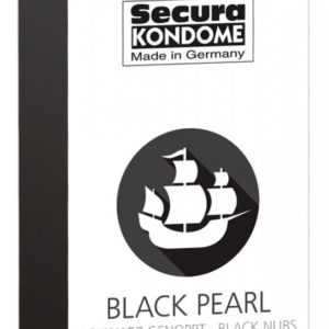 Secura Black Pearl - černé kondomy s perličkovým povrchem (24 ks)