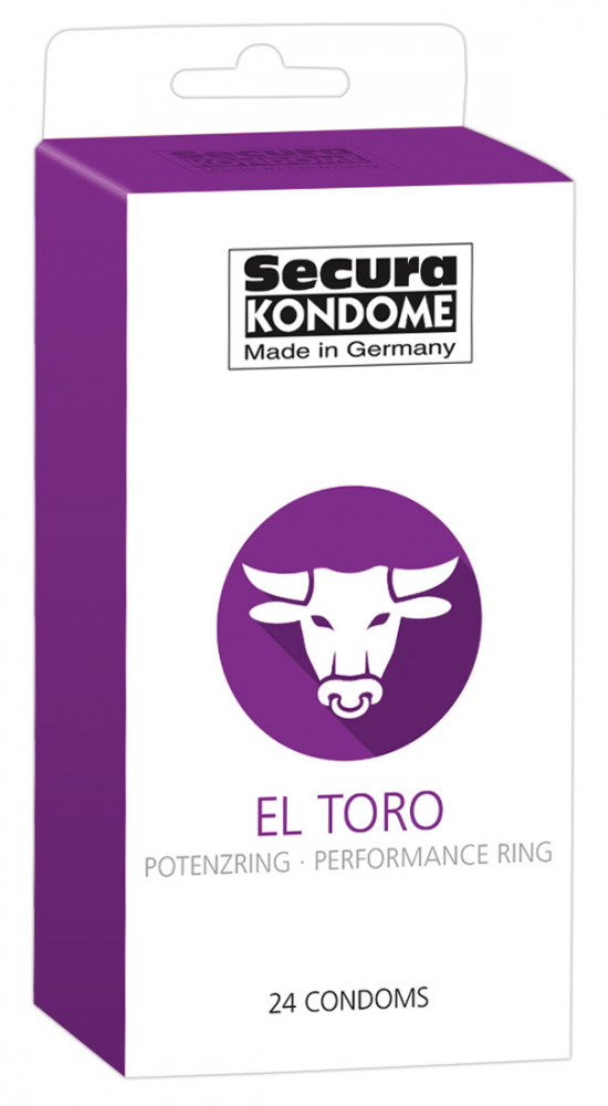 Secura El Toro - kondomy s kroužkem na penis (24 ks)