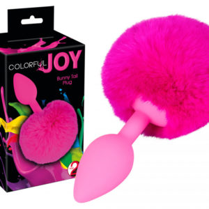 YOU2TOYS Colorful Joy Bunny Tail Plug - anální dildo ze zajíce ocasem (pink)