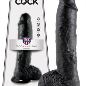 King Cock 10 dildo s varlaty (25cm) - černé