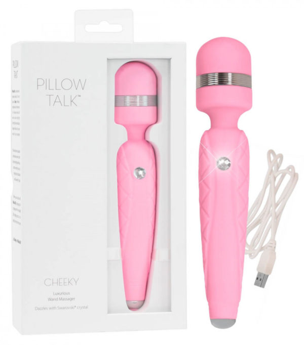 Pillow Talk Cheeky Wand - nabíjecí masážní vibrátor (růžový)