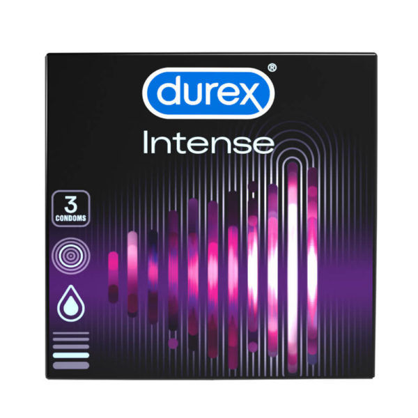 Durex Intense - vroubkované a tečkované kondomy (3ks)