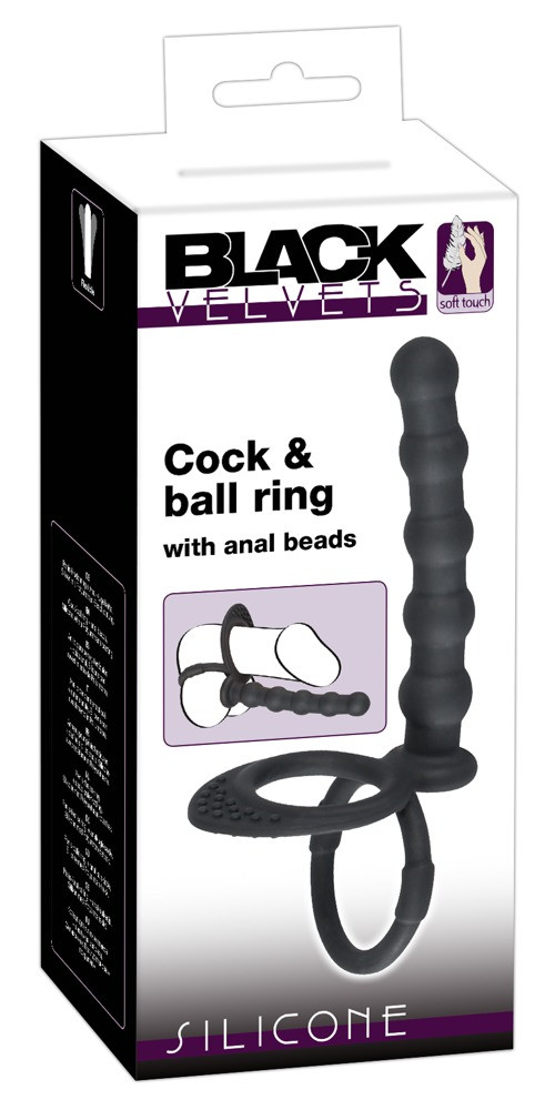 Black Velvets Cock & ball ring