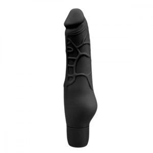Easytoys Power Vibe - normální silikonový vibrátor na penis (černý)