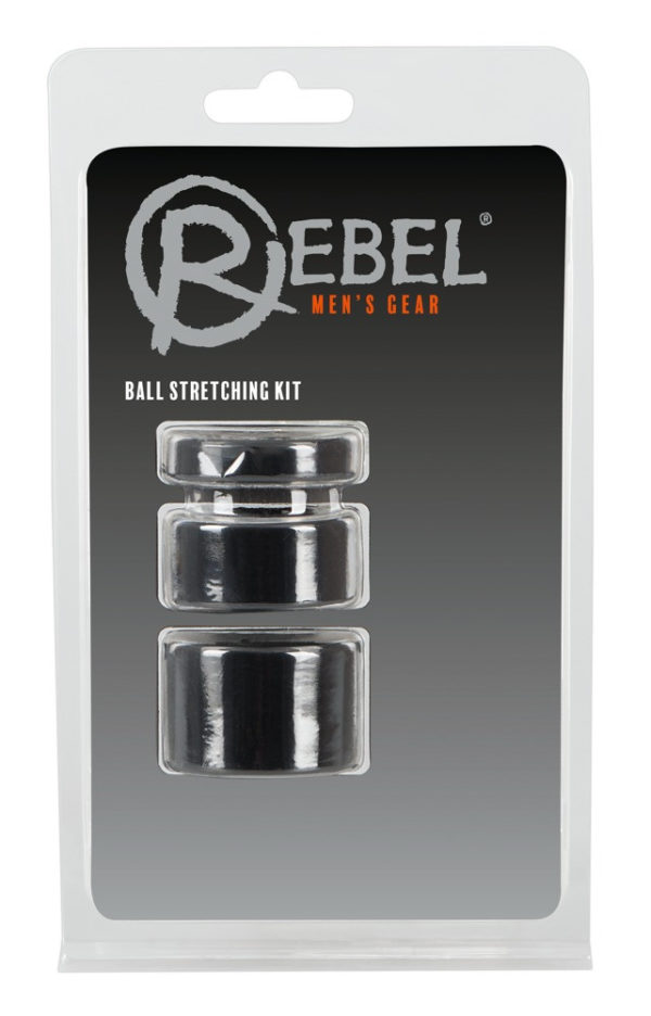 Rebel Ball - sada kroužků na penis - černá barva (třídílná)