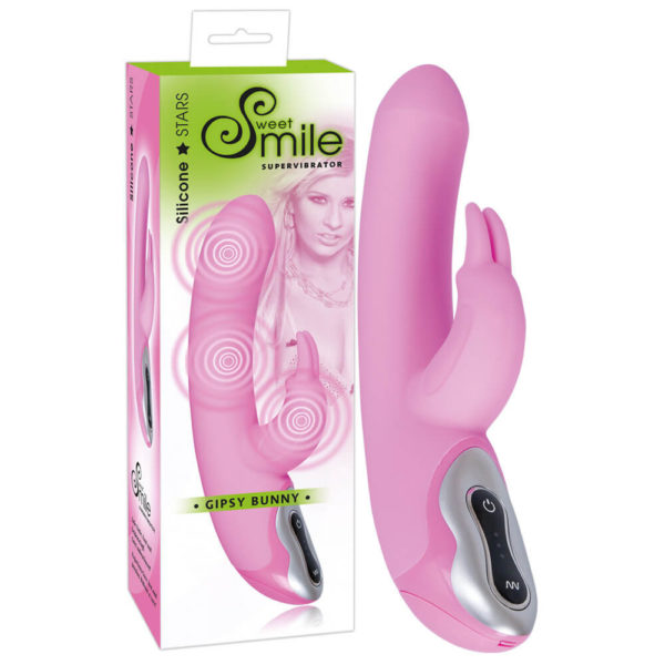 SWEET SMILE Gipsy Bunny – vibrátor s ramenom na klitoris (ružový)