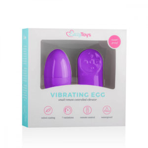 Easytoys - vibrační vajíčko se 7 rytmy a dálkovým ovladačem (fialové)