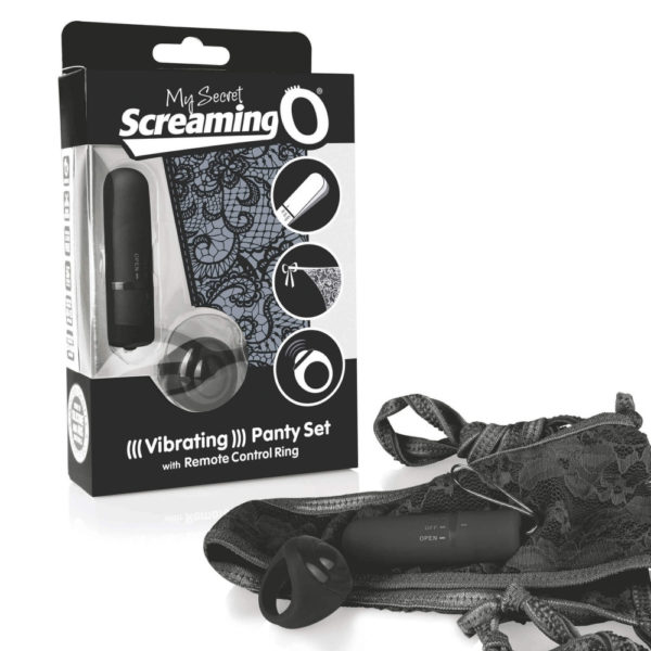 MySecret Screaming Pant - vibrační kalhotky na dálkové ovládání (černé)