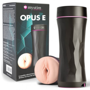 Mystim Opus E Vagina - elektrický masturbátor umělá vagína (tělová barva-černá)