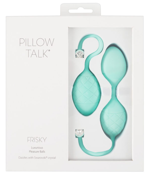 Pillow Talk Frisky - 2 Piece Geisha Ball (Turquoise)