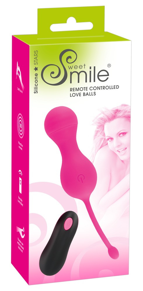 SMILE Love Balls - nabíjecí vibrační vajíčko na dálkové ovládání (růžové)
