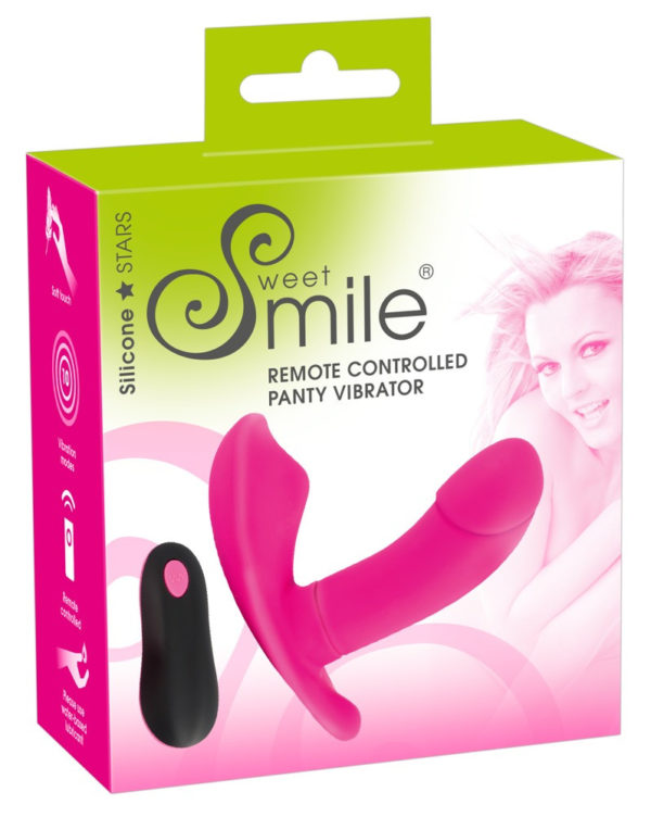 SMILE Panty - nabíjecí připínací vibrátor na dálkové ovládání (růžové)