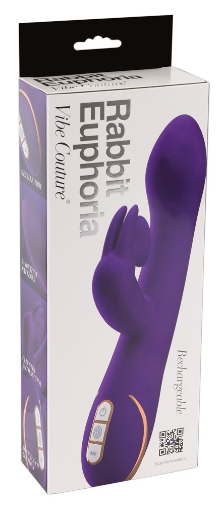 Vibe Couture Rabbit Euphoria - Cordless Clitoral G-Point Vibrator (Purple)