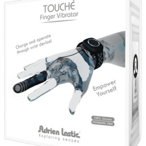 Adrien Lastic Touch - cordless finger vibrator with wrist strap (black)