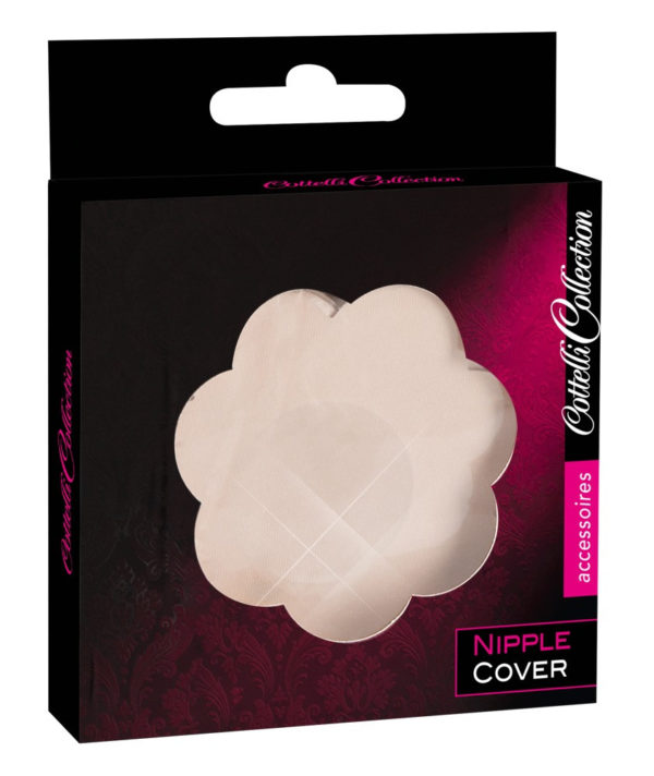 Cottelli Nipple Cover - náplast na bradavky ve tvaru kvítku (tělová barva) - 12ks