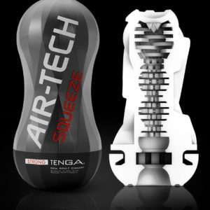 TENGA Air-Tech Squeeze Strong - sací masturbátor (černý)