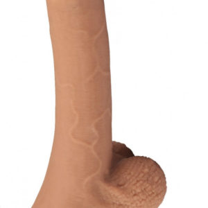 Tracys Dog - předkožkátor dildo s varlaty (21 cm) - tělová barva