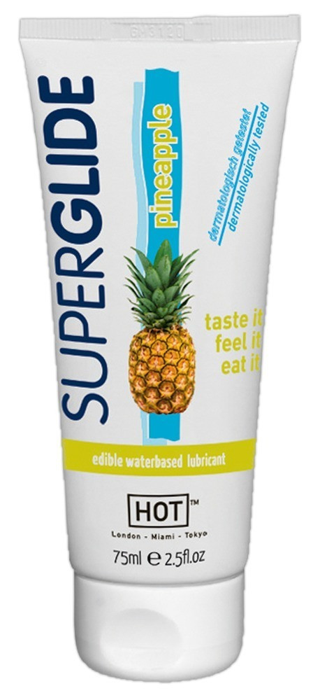 HOT Superglide Ananas - jedlý lubrikant (75ml)