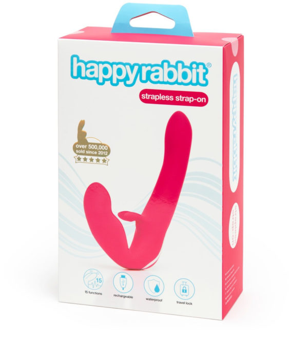 Happyrabbit Strapless - připínací vibrátor bez upevňovacího pásu (růžový)