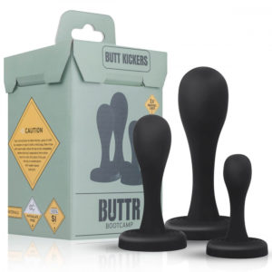 BUTTR Butt Kickers - sada análních dild - černá (3 dílná)