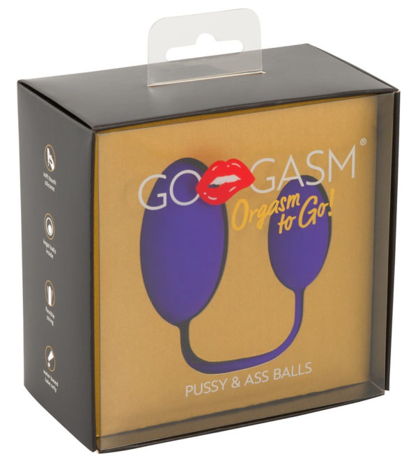 GoGasm Pussy & Ass - dvojice vaginálních a análních venušiných kuliček (fialová)