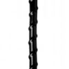 tenké točené anální dildo s přísavkou (černé)