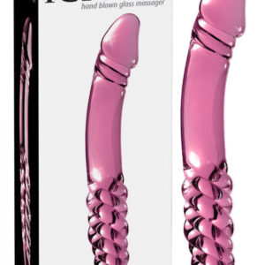 Icicles No. 57 - penis double-ended glass dildo (pink)