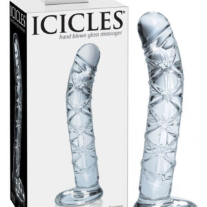 Icicles No. 60 - mesh penis glass dildo (transparent)