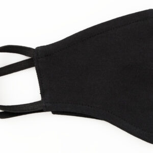 Noir - dvouvrstvé bavlněné roušku pro ženy (černé)
