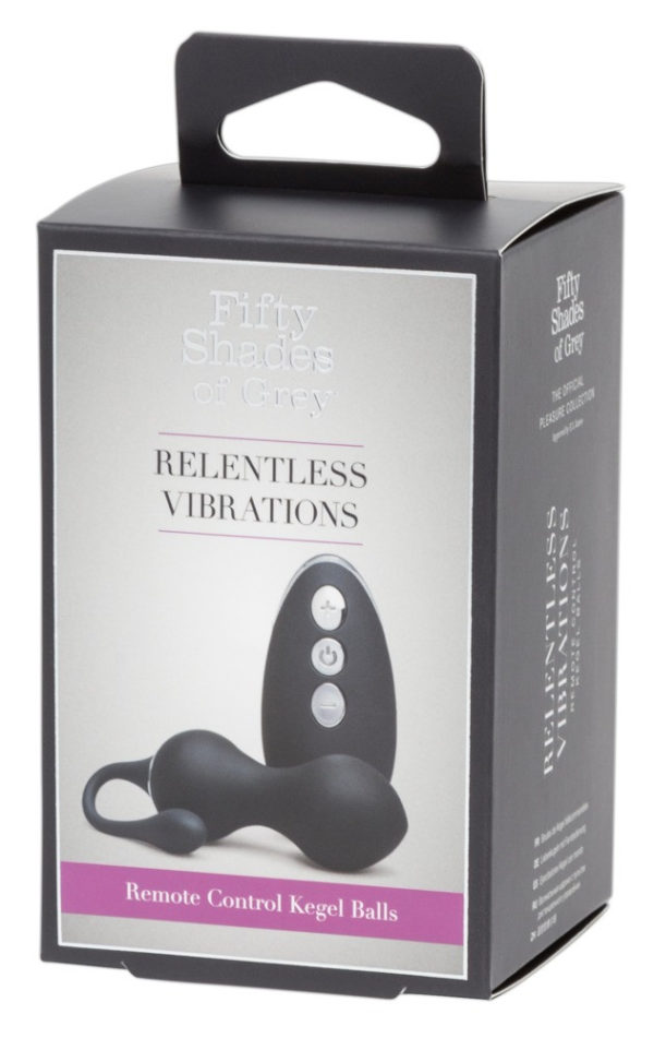 Padesát odstínů šedé Relentless Kegel - nabíjecí venušiny kuličky (černé)