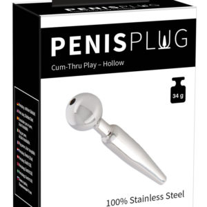 Penisplug Cum-Thru Play - dutý ocelový kolík na rozšiřování močové trubice (0