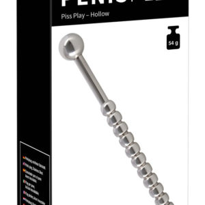 Penisplug Piss Play (54g) - dutý ocelový kolík na rozšiřování močové trubice s guličkovitým povrchem (0