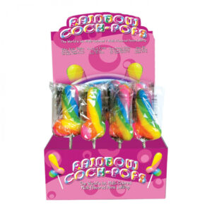 Rainbow Cock Pop - barevné lízátko ve tvaru penisu (85g) - ovocné