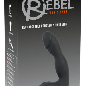 Rebel - nabíjecí vibrátor na prostatu ve tvaru penisu (černý)