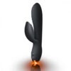 vodotěsný vibrátor s ramínkem na stimulaci klitorisu (černý)
