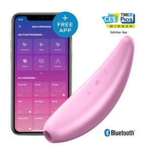 Satisfyer Curvy 3+ - nabíjecí vodotěsný smart vibrátor a stimulátor klitorisu (růžový)