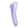 vodotěsný smart vibrátor na klitoris a vagínu (fialový)