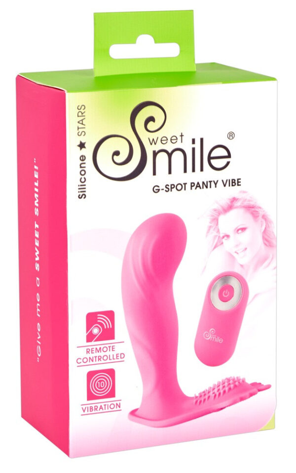 Smile G-Spot Panty - nabíjecí připínací vibrátor na dálkové ovládání (růžový)